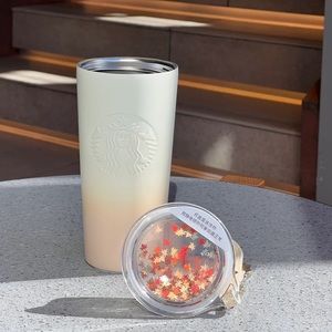 NWT Starbucks maple leaf Accompanying cool Cup Tumbler Stainless steel 355ML12oz